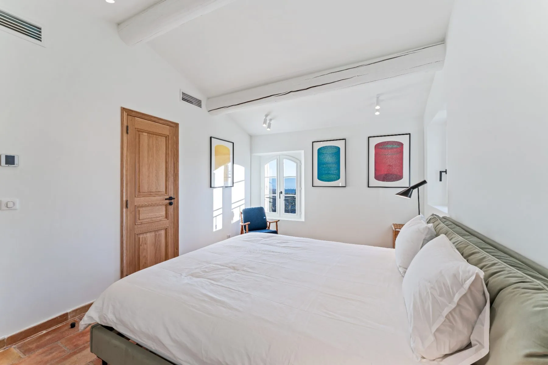 Fourth bedroom, queen-size bed and desk